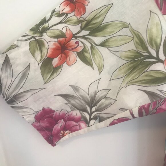 Bryn Walker lounge set women's L floral Linen Italian fabric US lagenlook gift - Picture 7 of 14